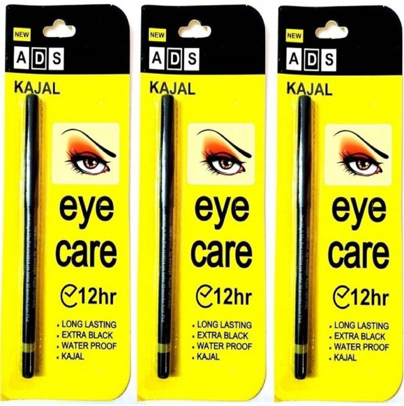 Kajal Waterproof Long-Lasting (1.05g Pack Of 3) (Black)-image-18