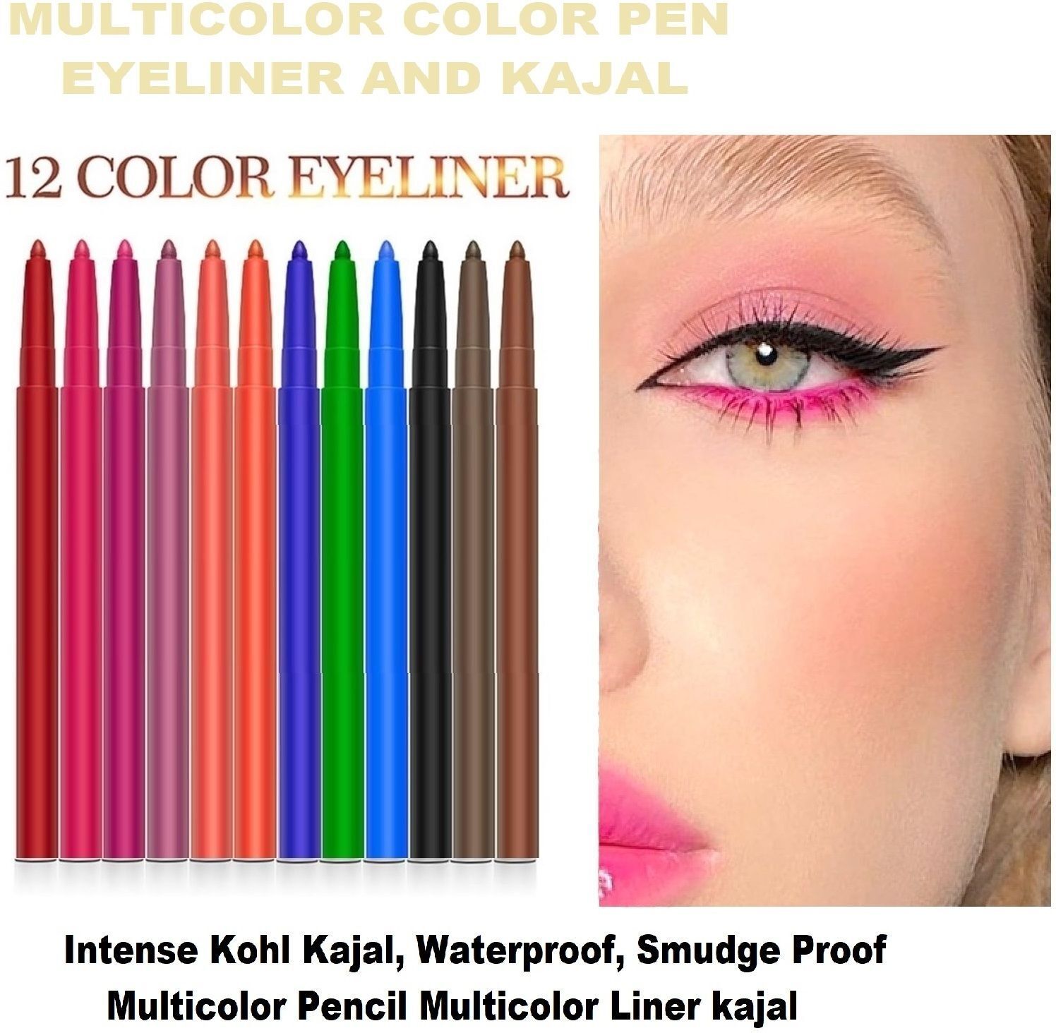 Highly Pigmented | Eyes Kajal | Long Stay | Pack of 12-image-45
