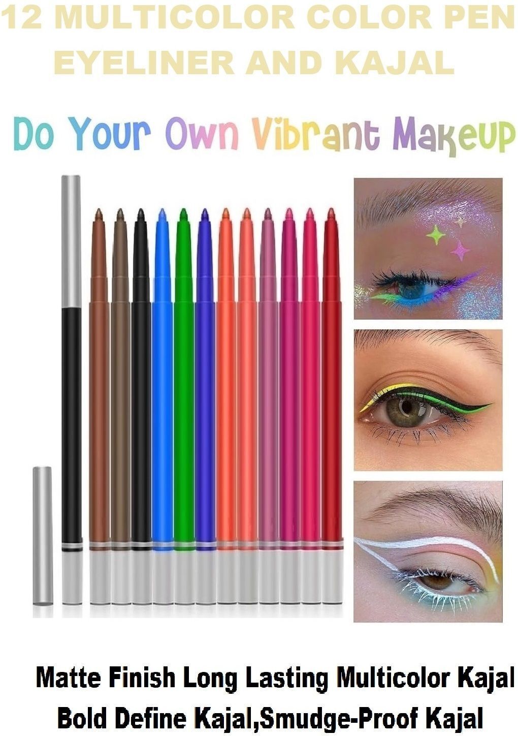 EYE MAKEUP-MULTI-COLOR EYELINER-EYE CREAMY PEN PENCIL-image-25