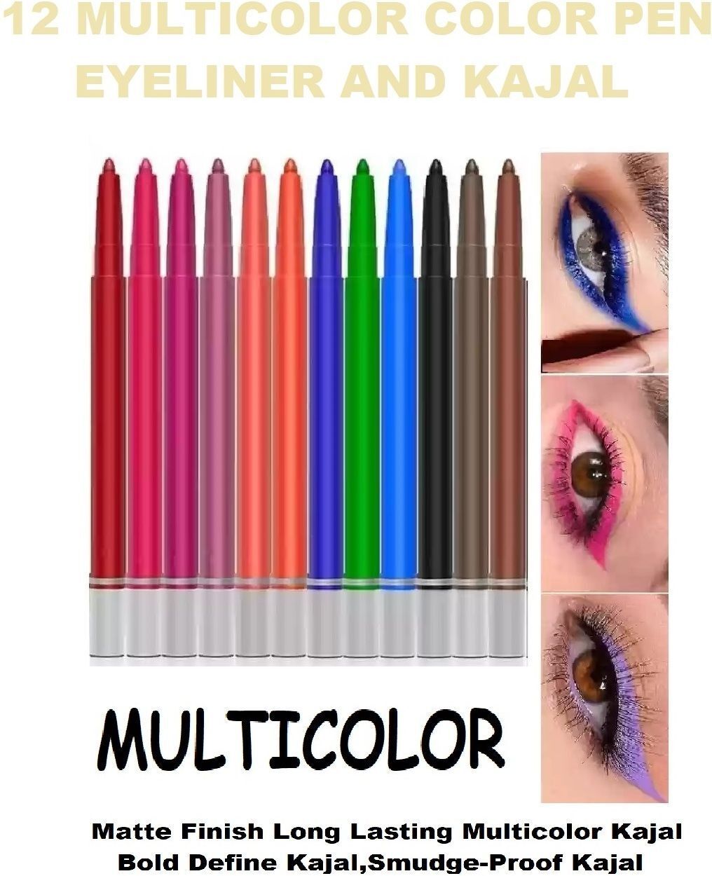 PROFESSIONAL MULTI-COLOR EYELINER-12-EYE PENCIL PACK-12-image-13