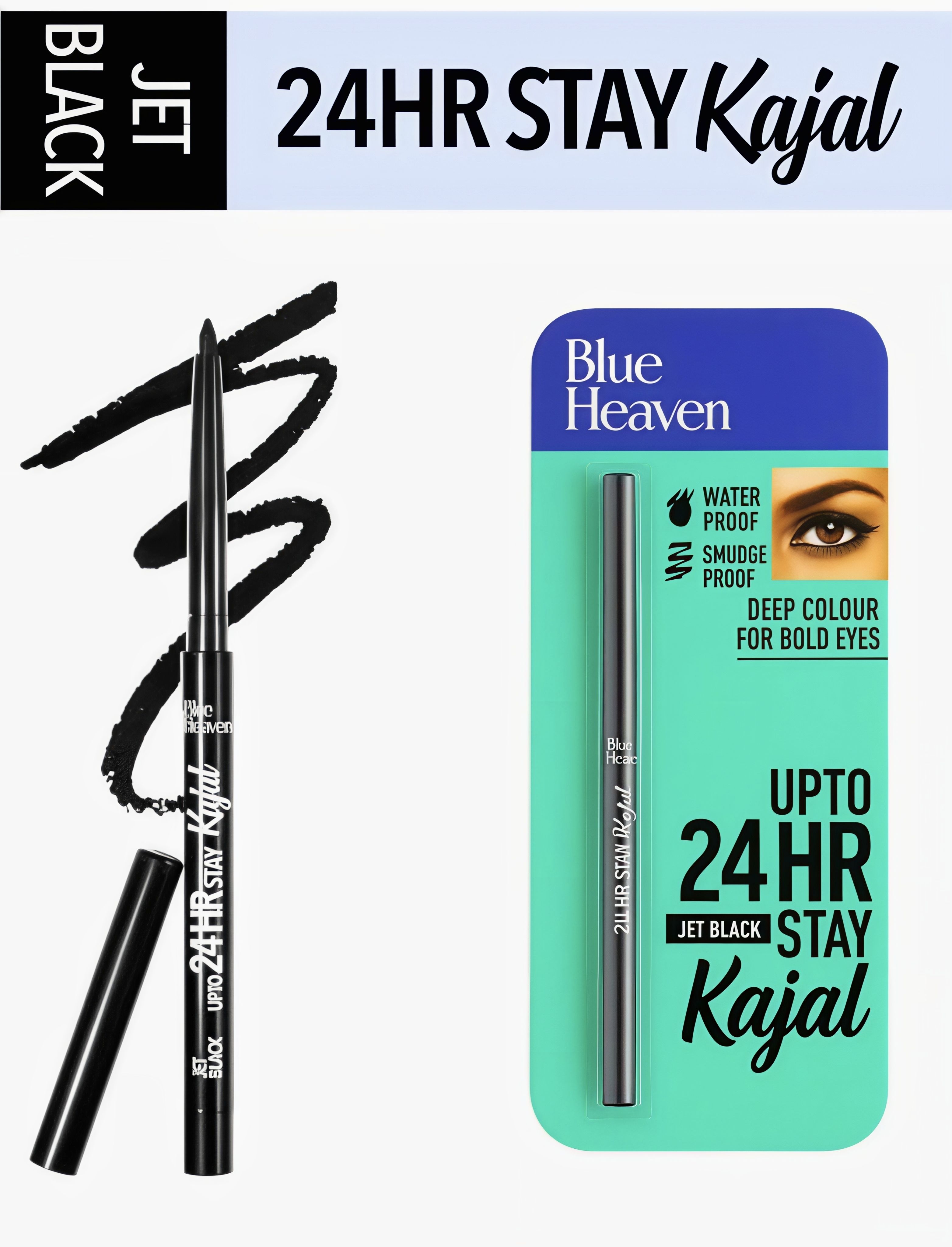 blue heaven 24 HR STAY KAJAL WATERPROOF LONG LASTING AND SMUDGE PROOF-picture-6