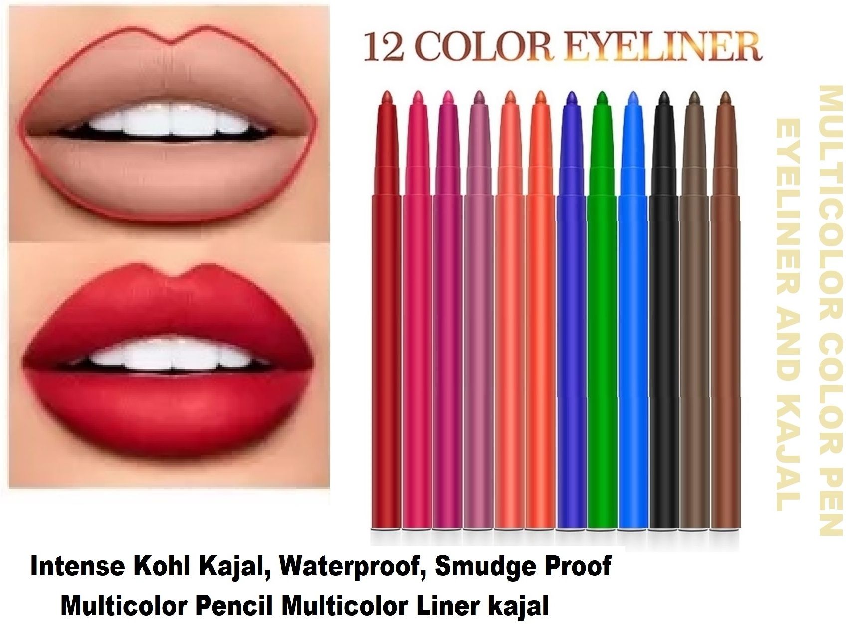 aylily Professional Eyes Kajal | Long Stay | Highly Pigmented | Pack of 12-picture-35
