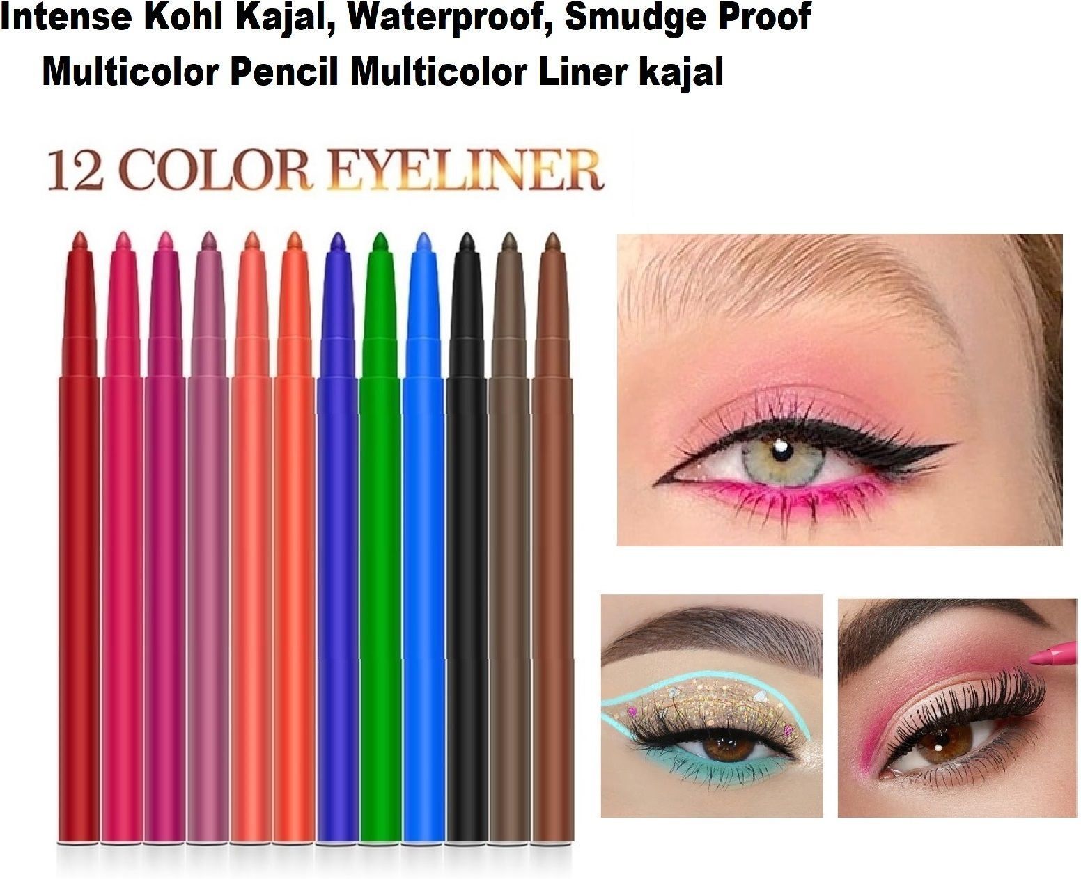 12COLOR CRAYON KAJAL ATTRACTIVE MULTI COLOR KAJAL EYELINER KAJAL-image-21