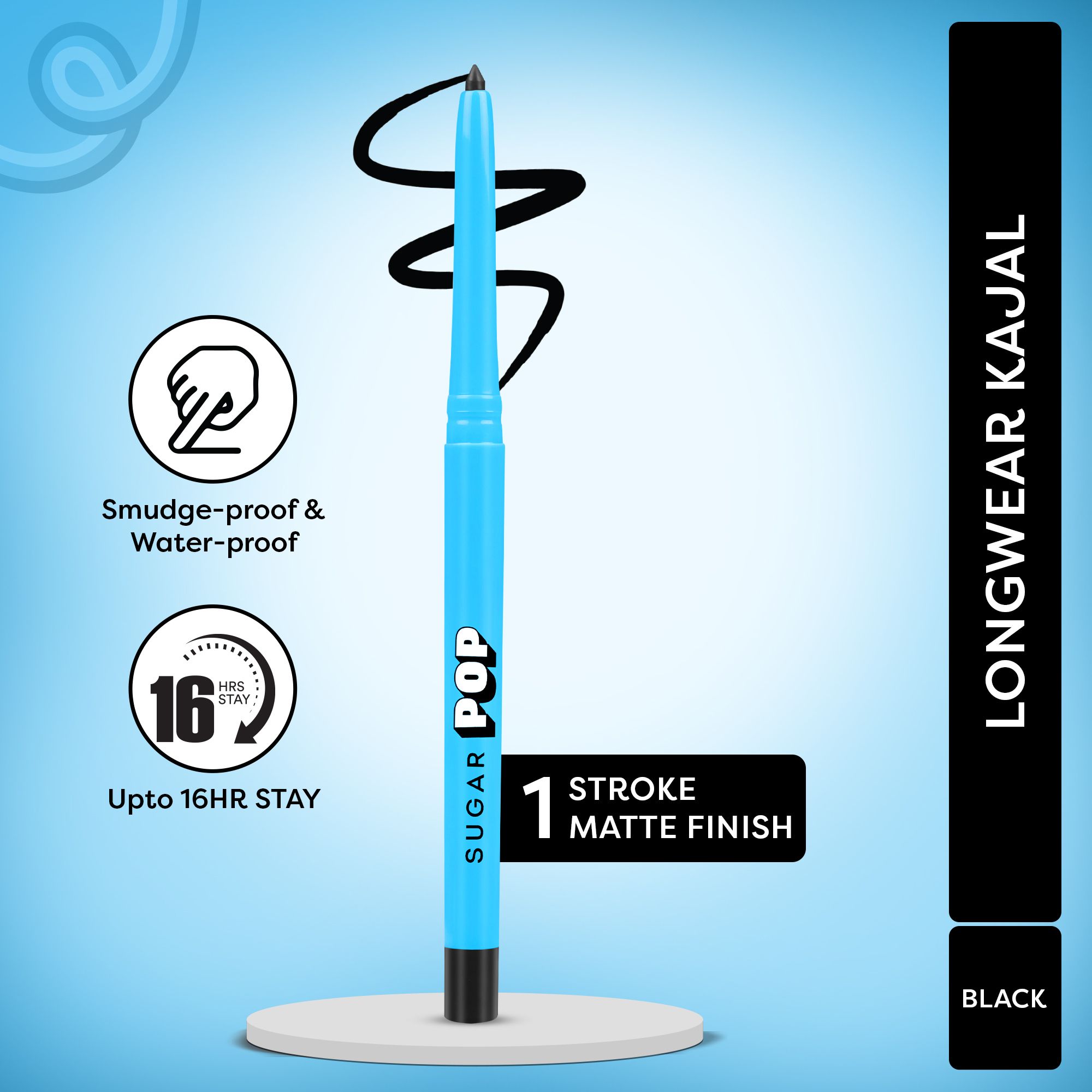 Longwear Kajal 01 - Richly Pigmented | Sweat Proof | Lasts Up To 16HRS-image-38