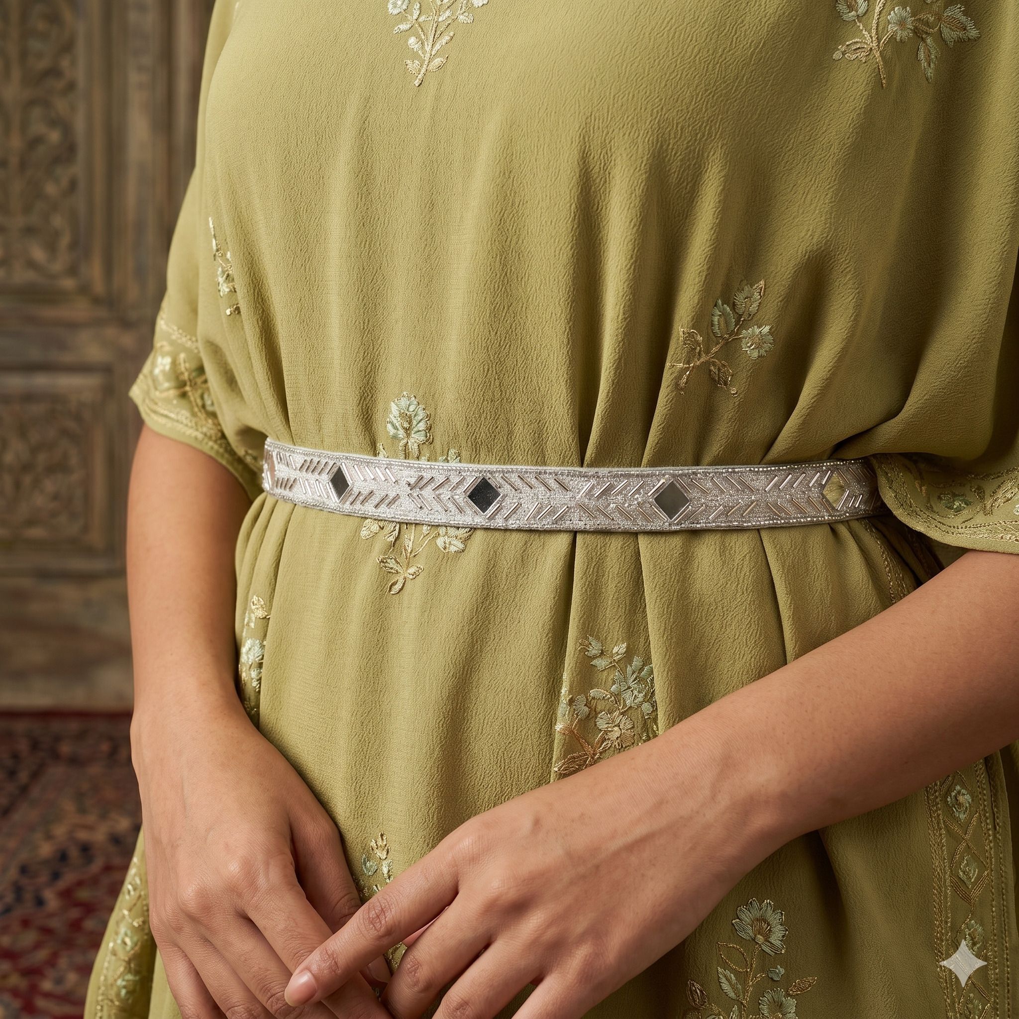purala Women Evening, Party, Casual White Fabric Belt-picture-24