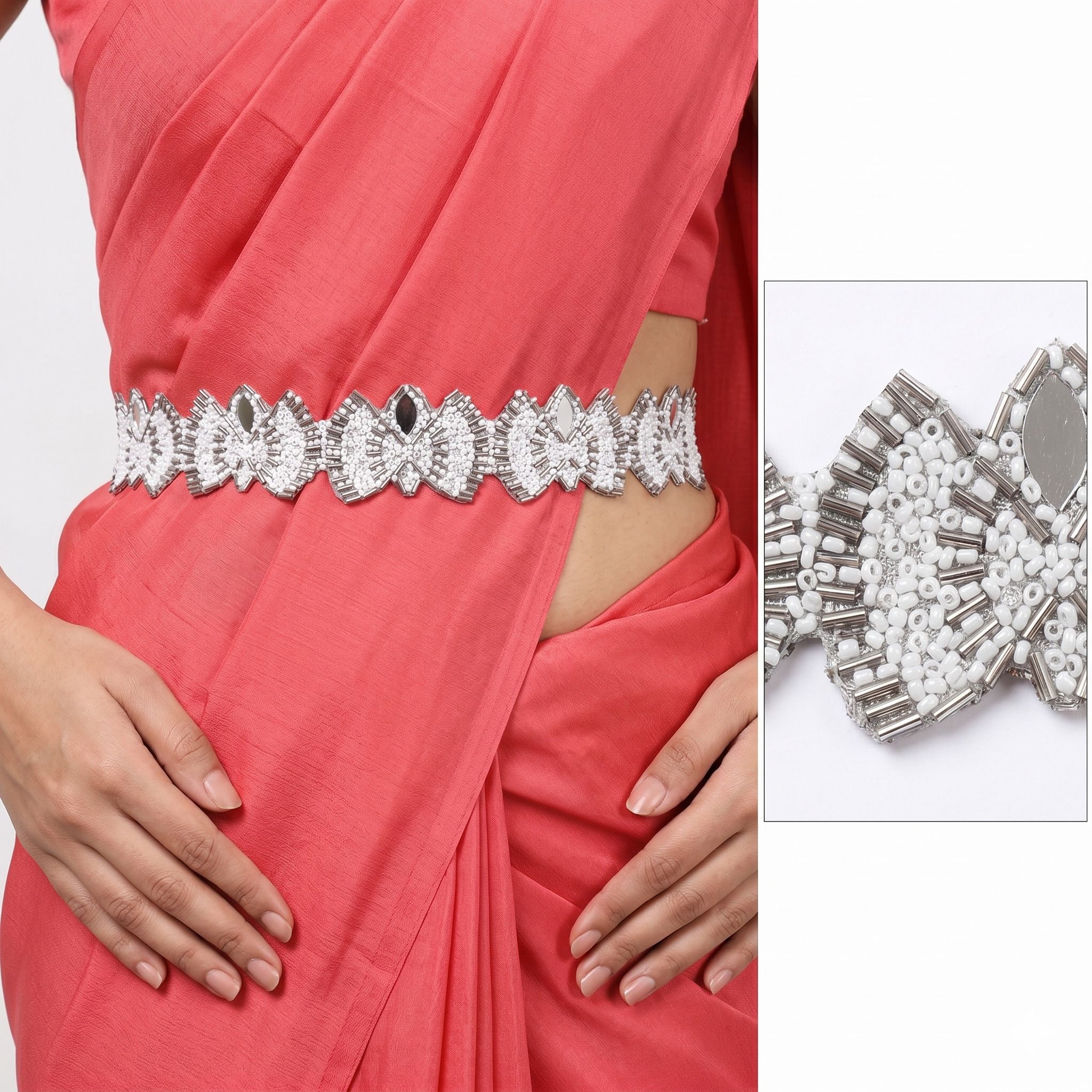 purala Women Evening, Party, Casual Grey Fabric Belt-picture-34