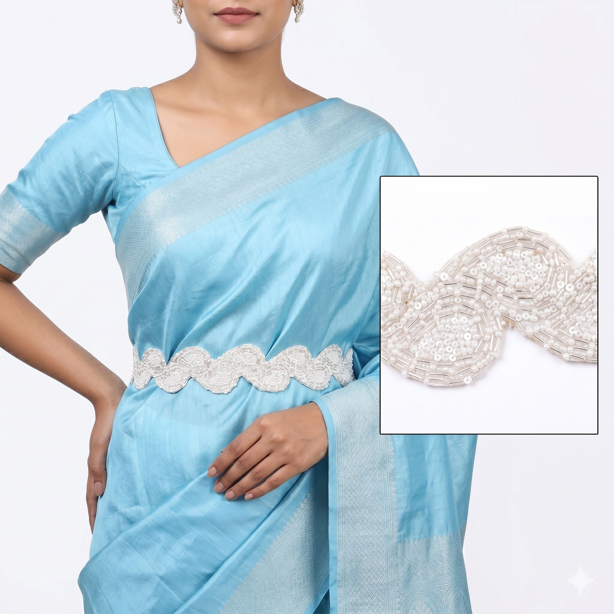 purala Women Evening, Party, Casual White Fabric Belt-picture-47