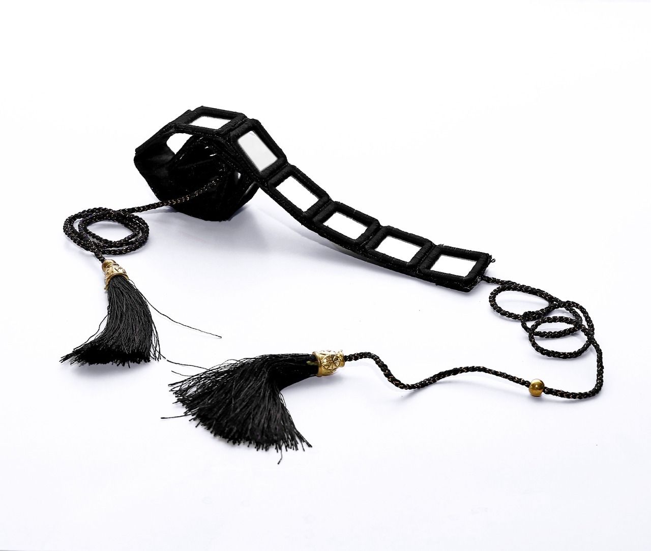 Women Black Fabric Belt-image-49