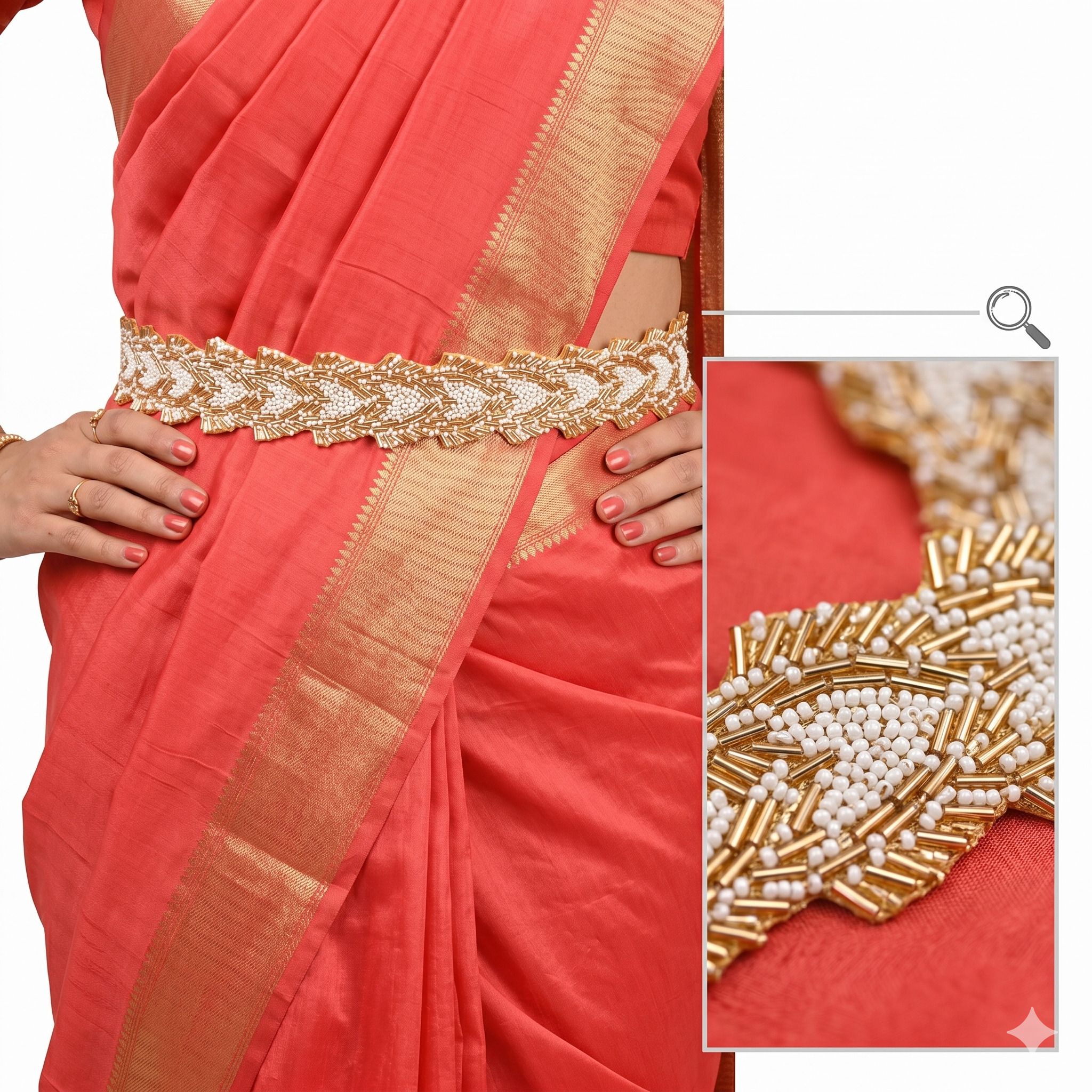 purala Women Evening, Party, Casual Gold Fabric Belt-picture-27