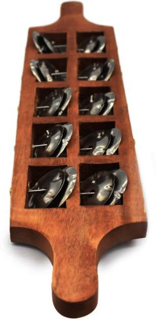 khalsa musical KM126 wood Jhika Cymbal Handmade Indian Musical Instrument 5 Bells Kartal Instrument-picture-21