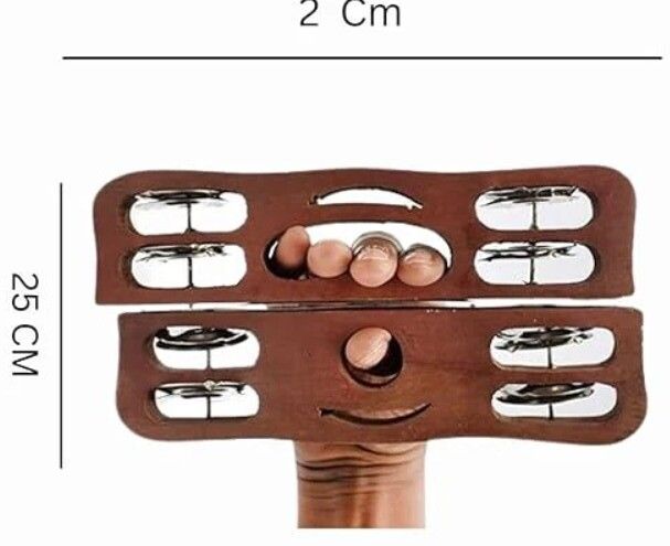 khalsa musical KM115 Handmade Kartal Pair Indian Musical Percussion Kartal Instrument-picture-13