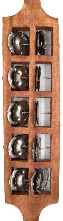 khalsa musical KM109 wood Jhika Cymbal Handmade Indian Musical Instrument 5 Bells Kartal Instrument-picture-17