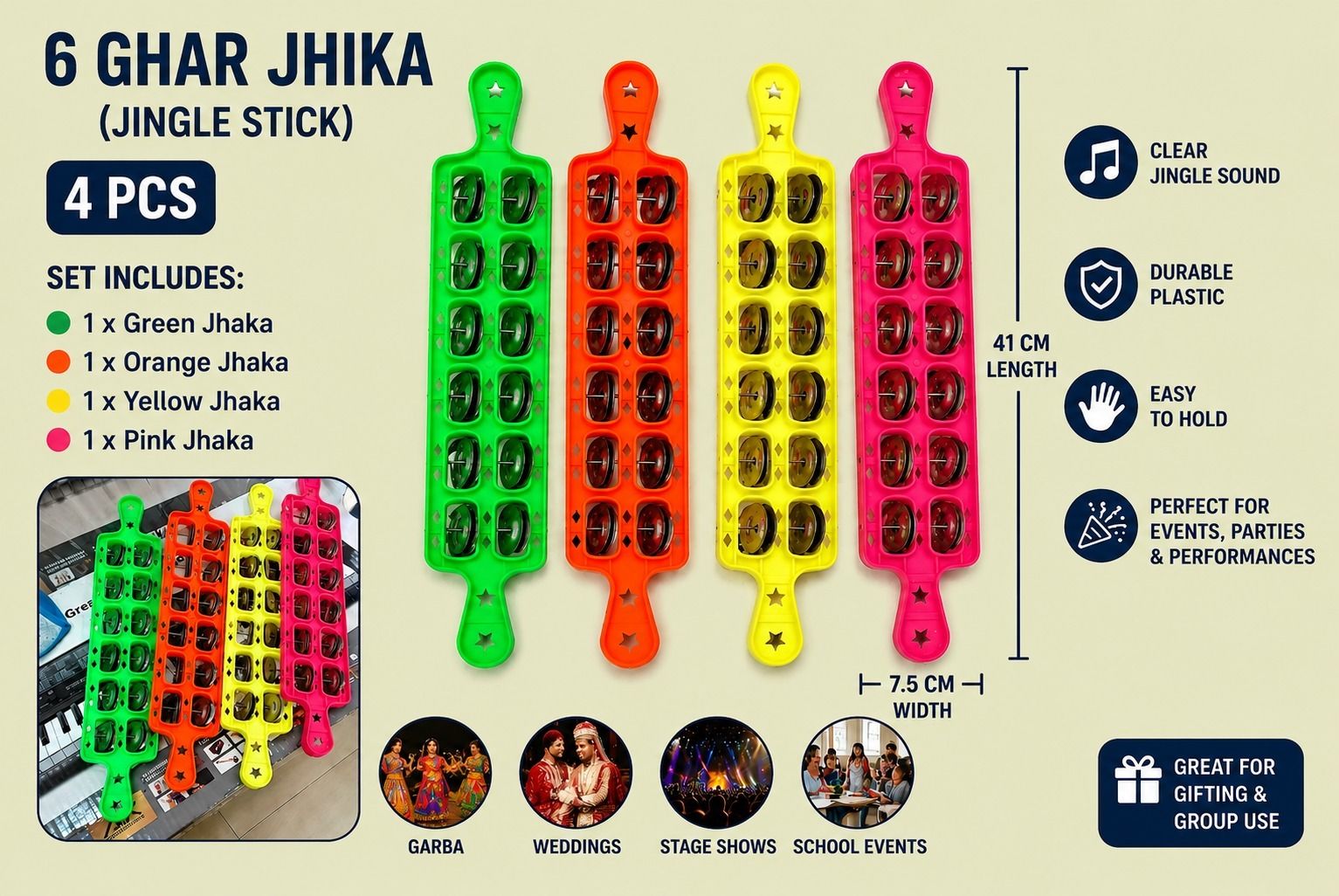 musiking 6 GHAR JHIKA 4 PCS AB25 Kartal Instrument-picture-22