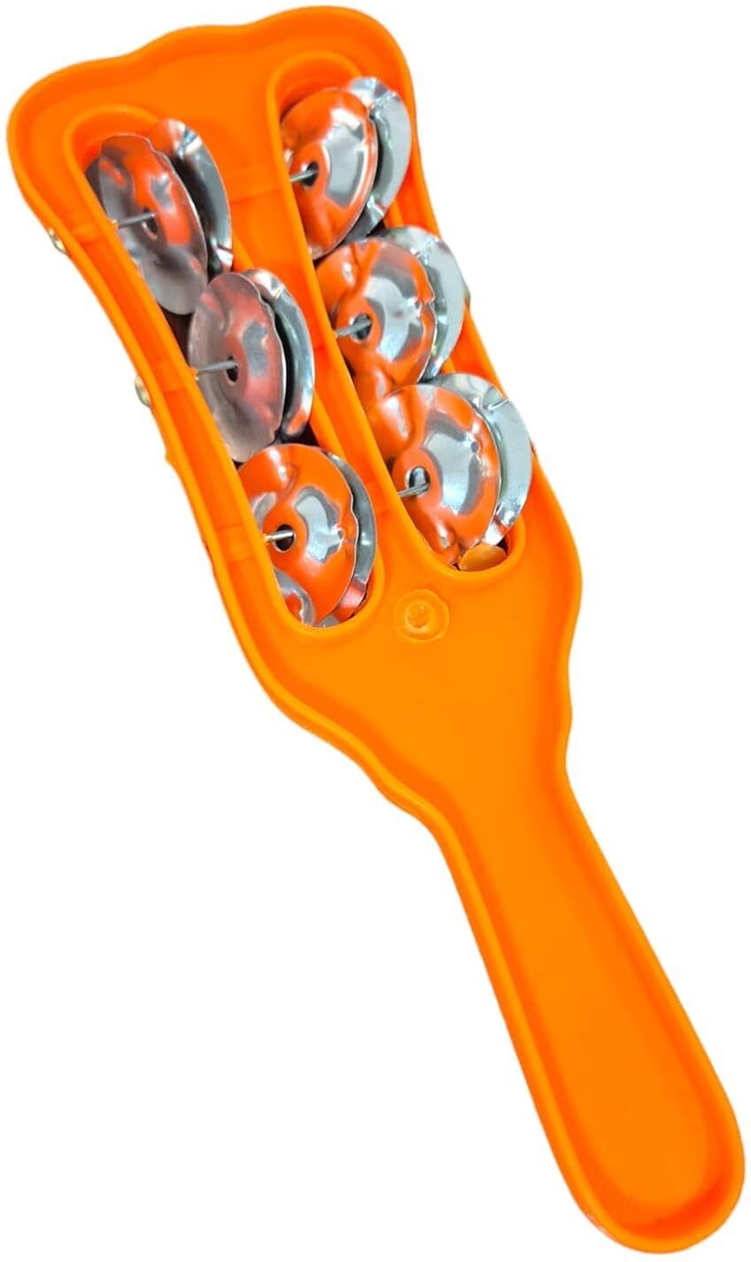 pleasure Plastic Musical Majira Three Row Jingle Bell Instrument for Mandir Aarti pck2 Clash Cymbal-picture-16