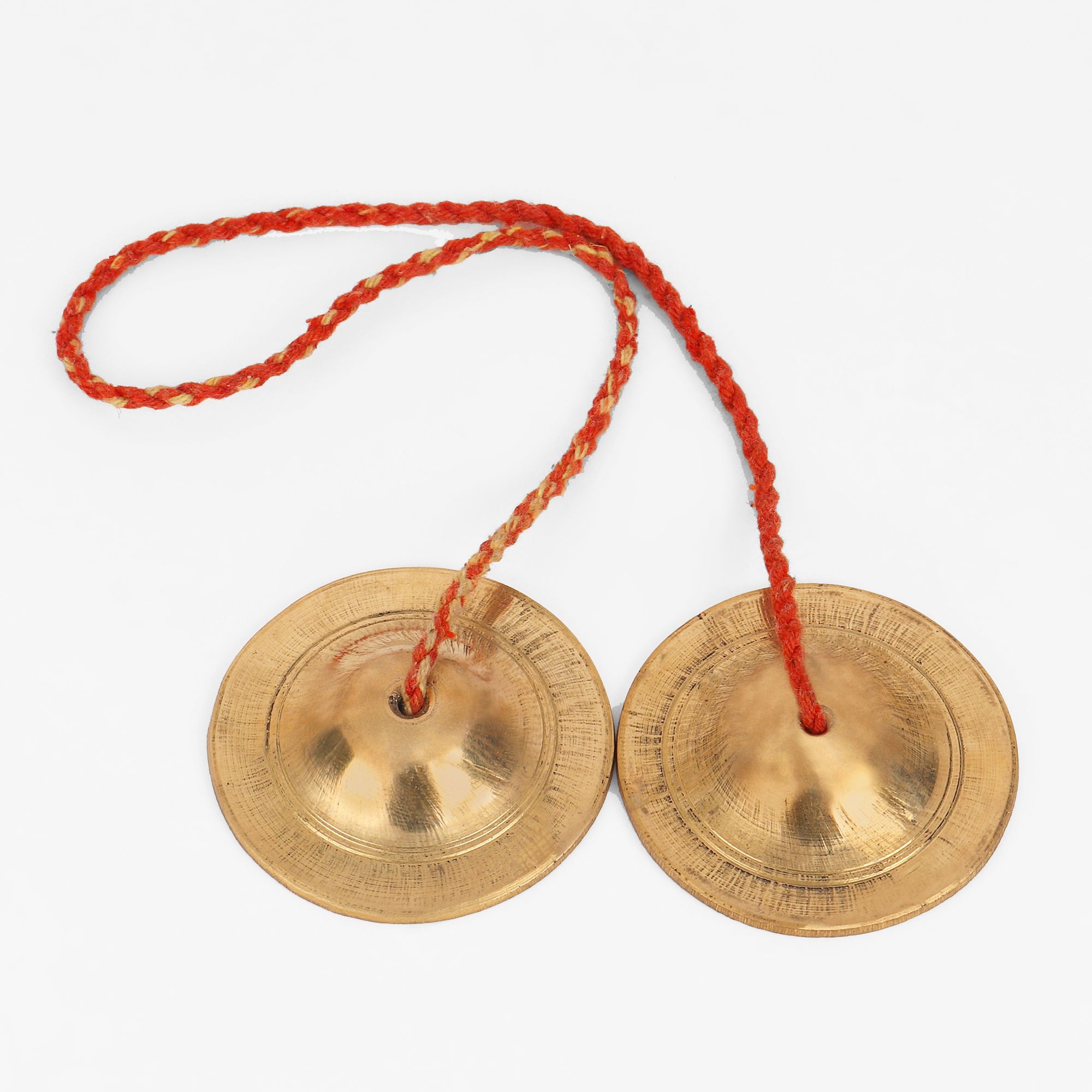 Pure Brass 4.5cm Handmade Manjira Musical Instrument Cymbals For Bhajan Kirtan Kartal Instrument-image-29