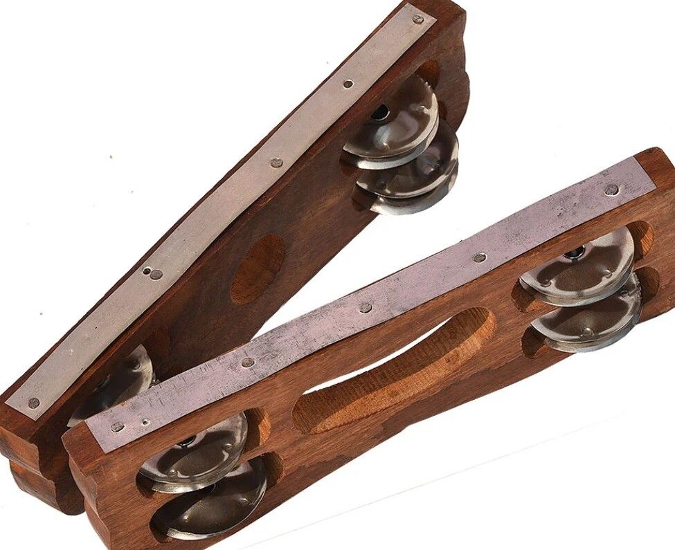 maga mart MM153 wood Kartal Pair Indian Musical Percussion Instrument Hand-Cymbals Kartal Instrument-picture-36