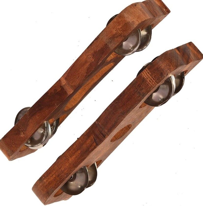 KM147 wood Kartal Pair Indian Musical Percussion Instrument Hand-Cymbals Kartal Instrument-image-49