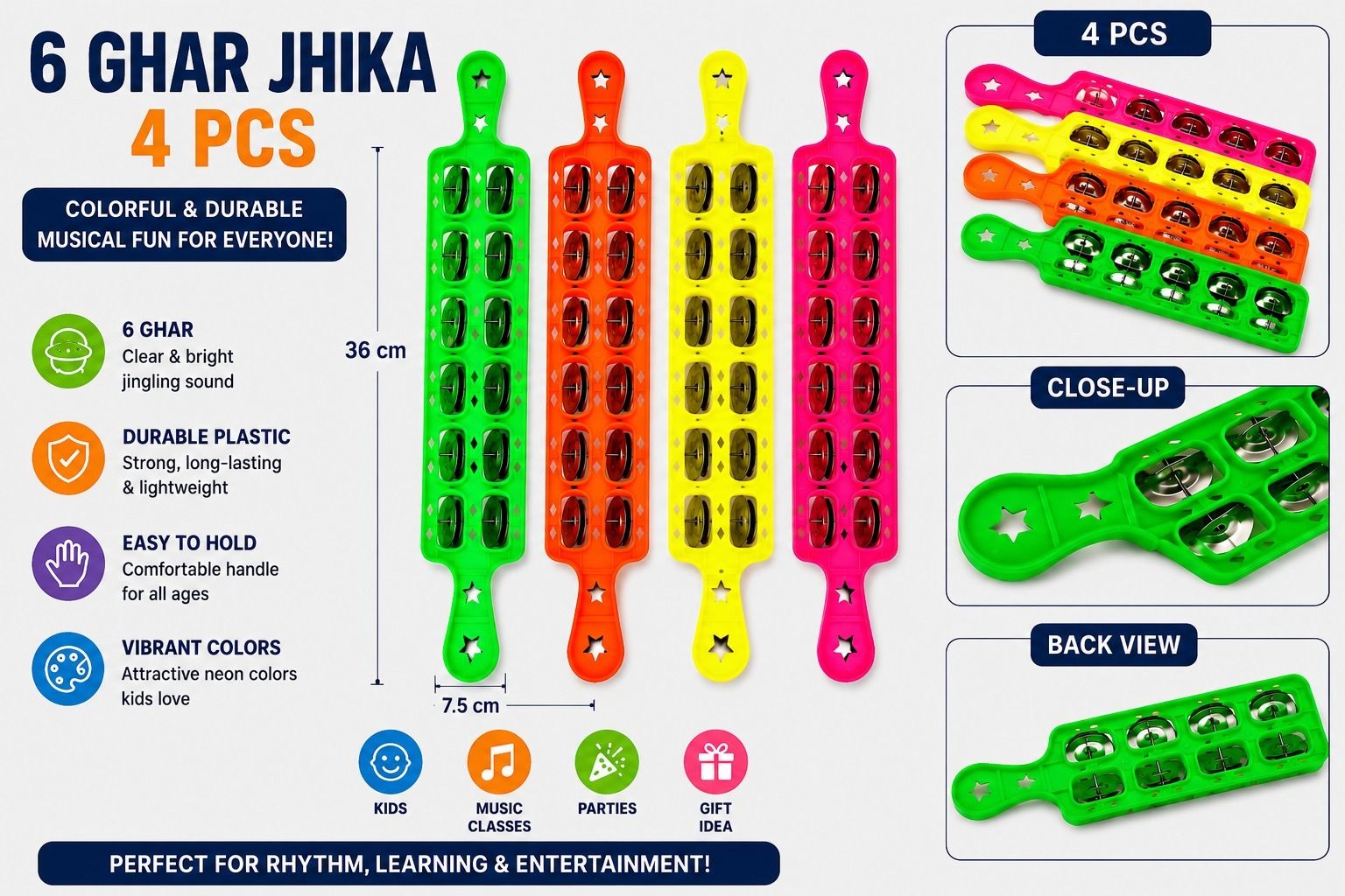 musiking 6 GHAR JHIKA 4 PCS AB13 Kartal Instrument-picture-13