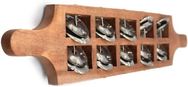 bestbrother BB116 wood Jhika Cymbal Handmade Indian Musical Instrument 5 Bells Kartal Instrument-picture-16