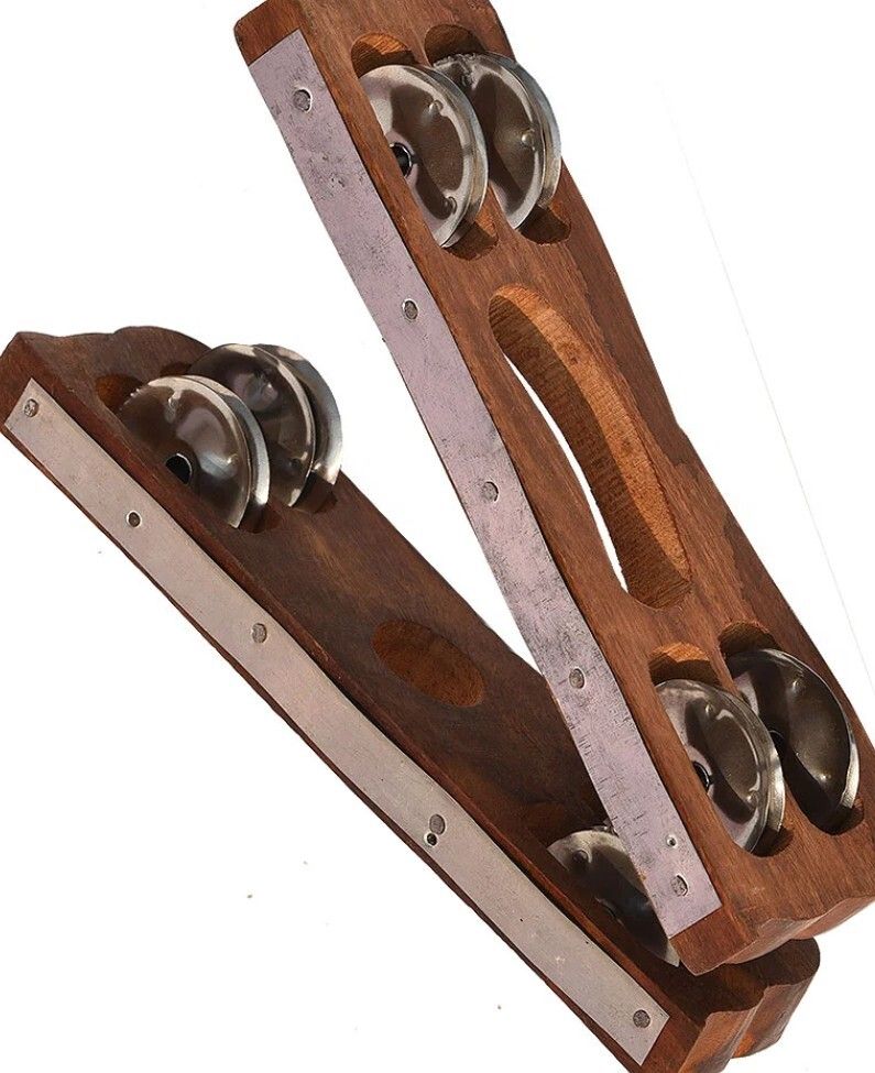 maga mart MM140 wood Kartal Pair Indian Musical Percussion Instrument Hand-Cymbals Kartal Instrument-picture-34