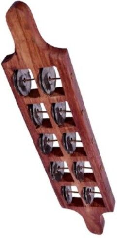 bestbrother BB120 wood Jhika Cymbal Handmade Indian Musical Instrument 5 Bells Kartal Instrument-picture-21