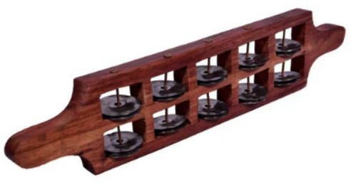 bestbrother BB131 wood Jhika Cymbal Handmade Indian Musical Instrument 5 Bells Kartal Instrument-picture-24