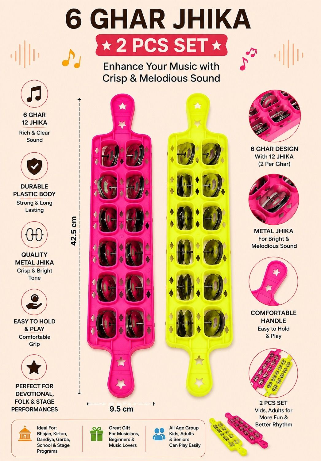 musiking 6 GHAR JHIKA 2 PCS AZ20 Kartal Instrument-picture-28