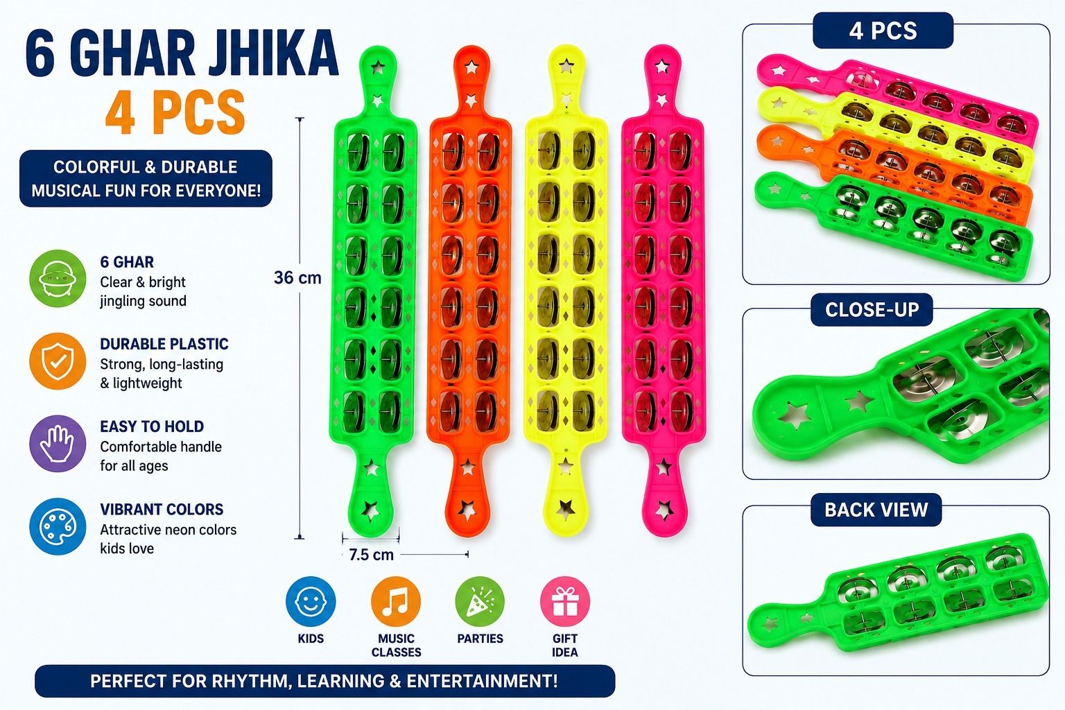 musiking 6 GHAR JHIKA 4 PCS AB19 Kartal Instrument-picture-19