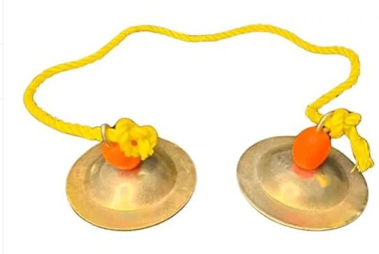 pmw Bhajana Thalalu - Hand Cymbals Manjira - Manjira for Pooja Keerthan (1 Pair) Kartal Instrument-picture-28
