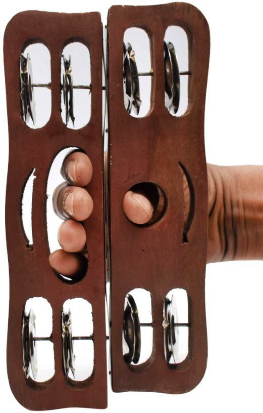 khalsa musical KM118 Handmade Kartal Pair Indian Musical Percussion Kartal Instrument-picture-24