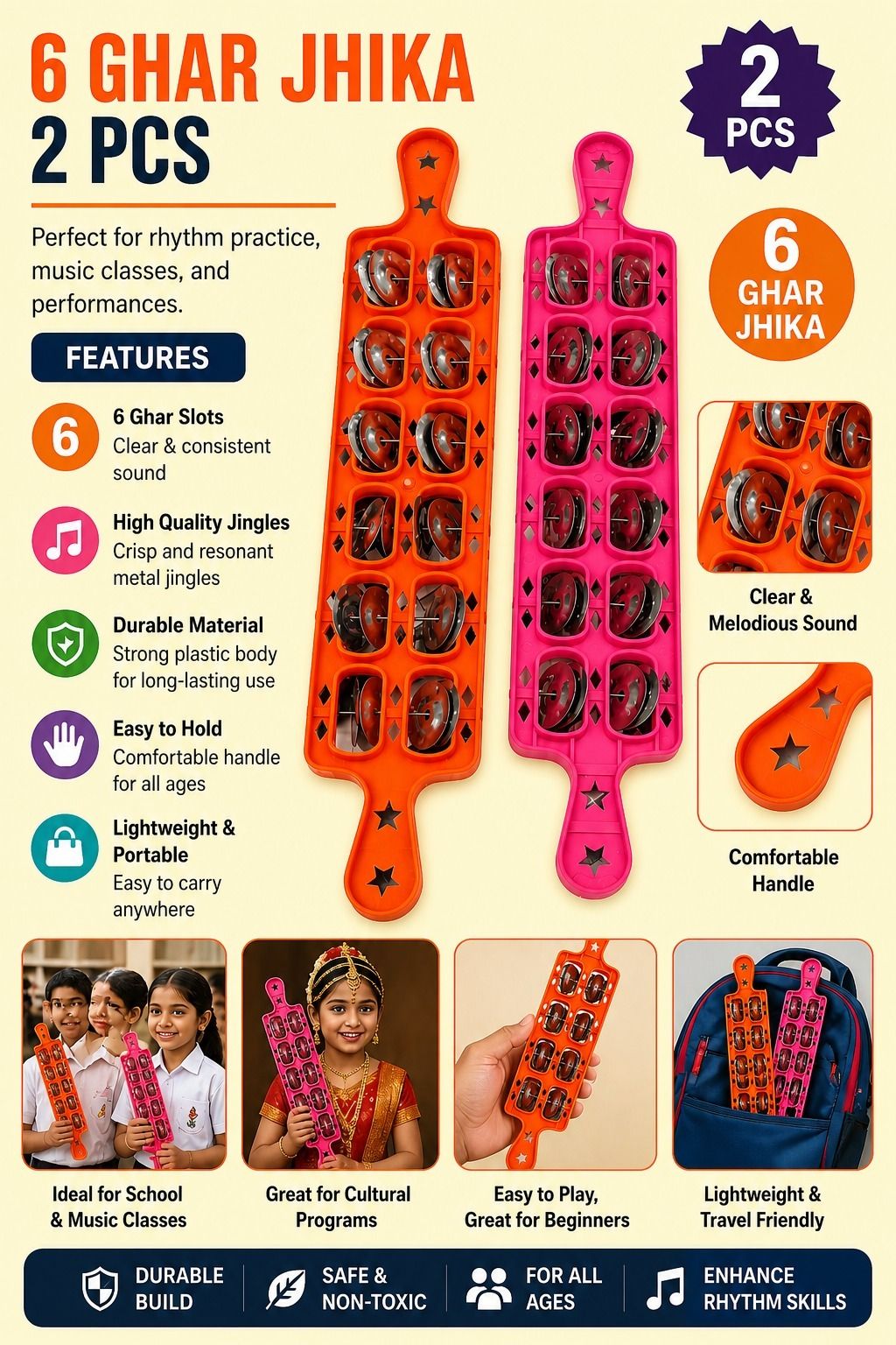 musiking 6 GHAR JHIKA 2 PCS AZ7 Kartal Instrument-picture-11