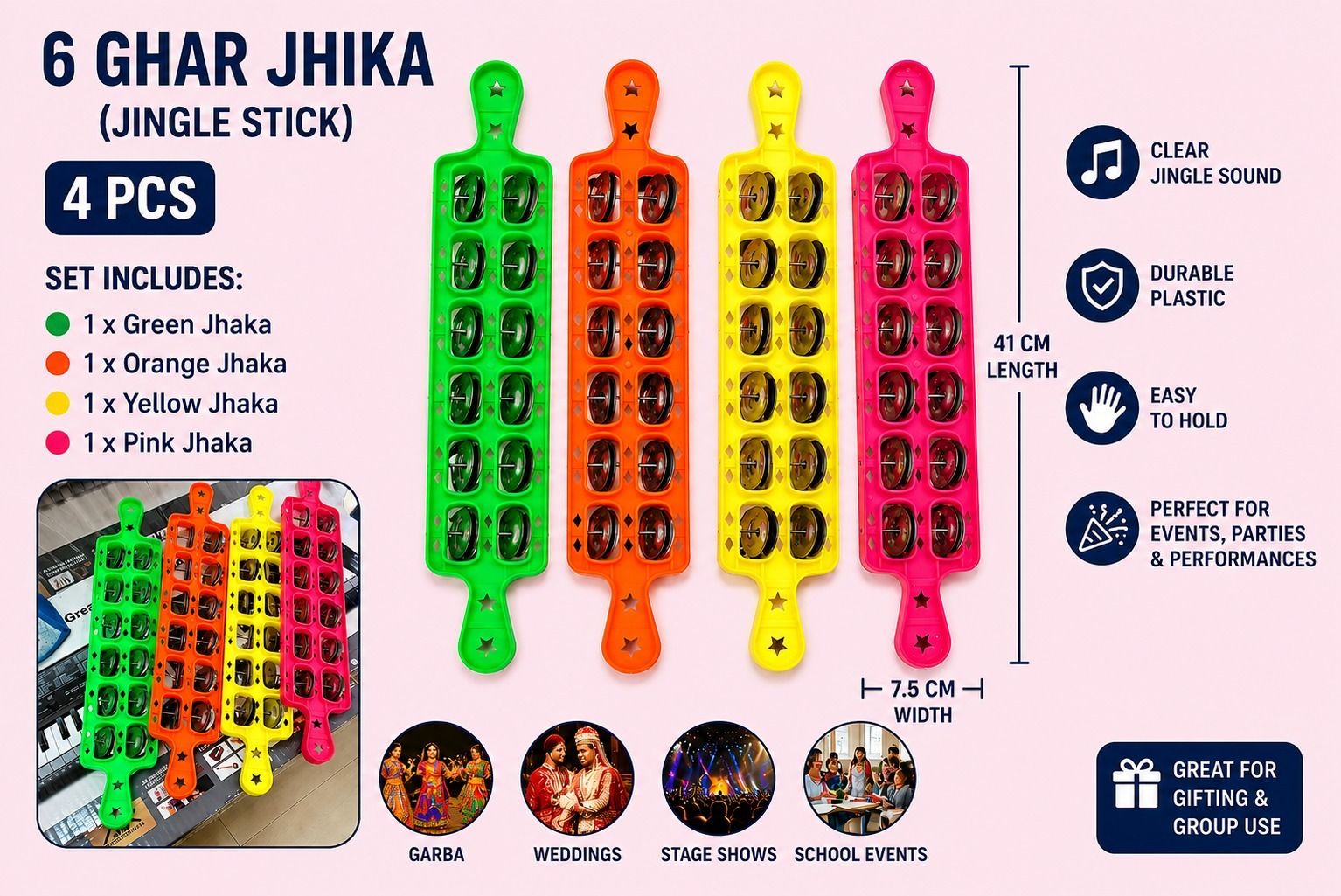 musiking 6 GHAR JHIKA 4 PCS AB28 Kartal Instrument-picture-42