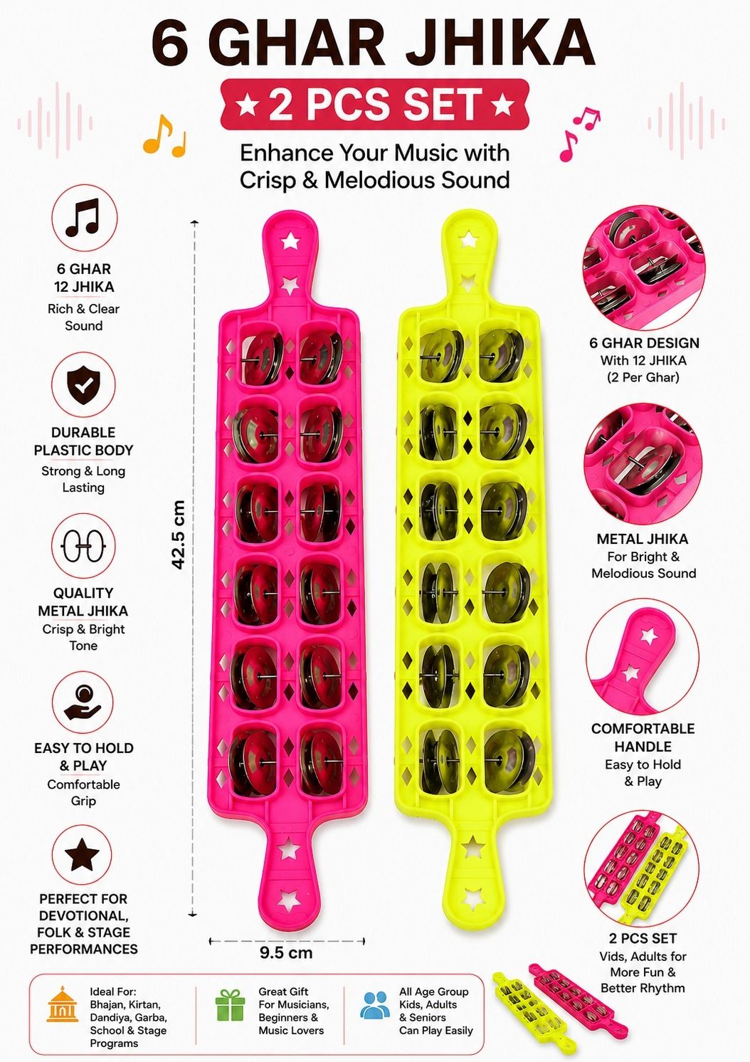 musiking 6 GHAR JHIKA 2 PCS AZ28 Kartal Instrument-picture-20