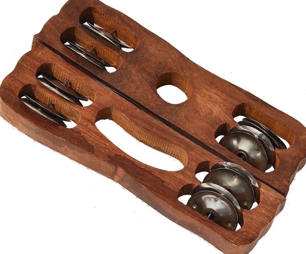 khalsa musical KM145 wood Kartal Pair Indian Musical Percussion Instrument Hand-Cymbals Kartal Instrument-picture-26