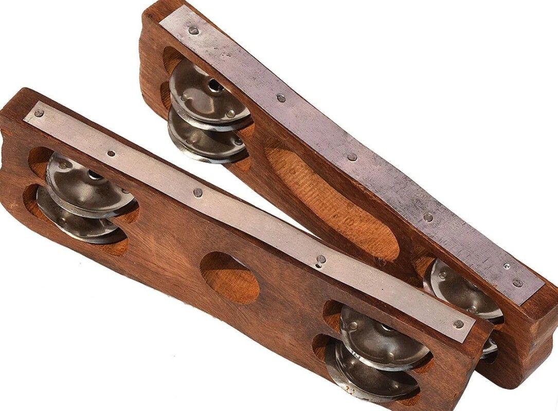 maga mart MM154 wood Kartal Pair Indian Musical Percussion Instrument Hand-Cymbals Kartal Instrument-picture-39