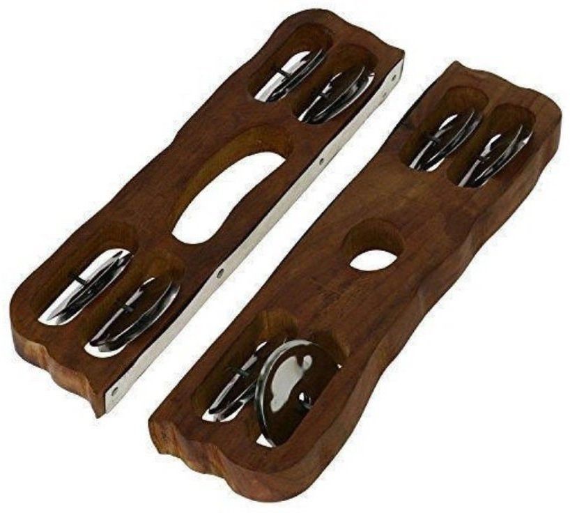 anshraj Wooden Khartal Set (6 x 7 inch) Kartal Instrument-picture-22