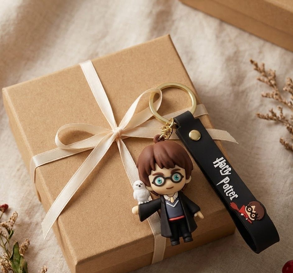 zevro Harry Potter Wizard Figure Silicone Keychain Gift Item Key Chain-picture-45