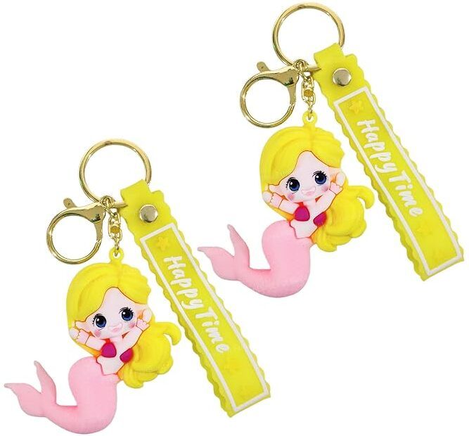 Mermaid Key Ring Key Chain for Bag/Door Key, Kawaii Key Rings Key Chain-image-11
