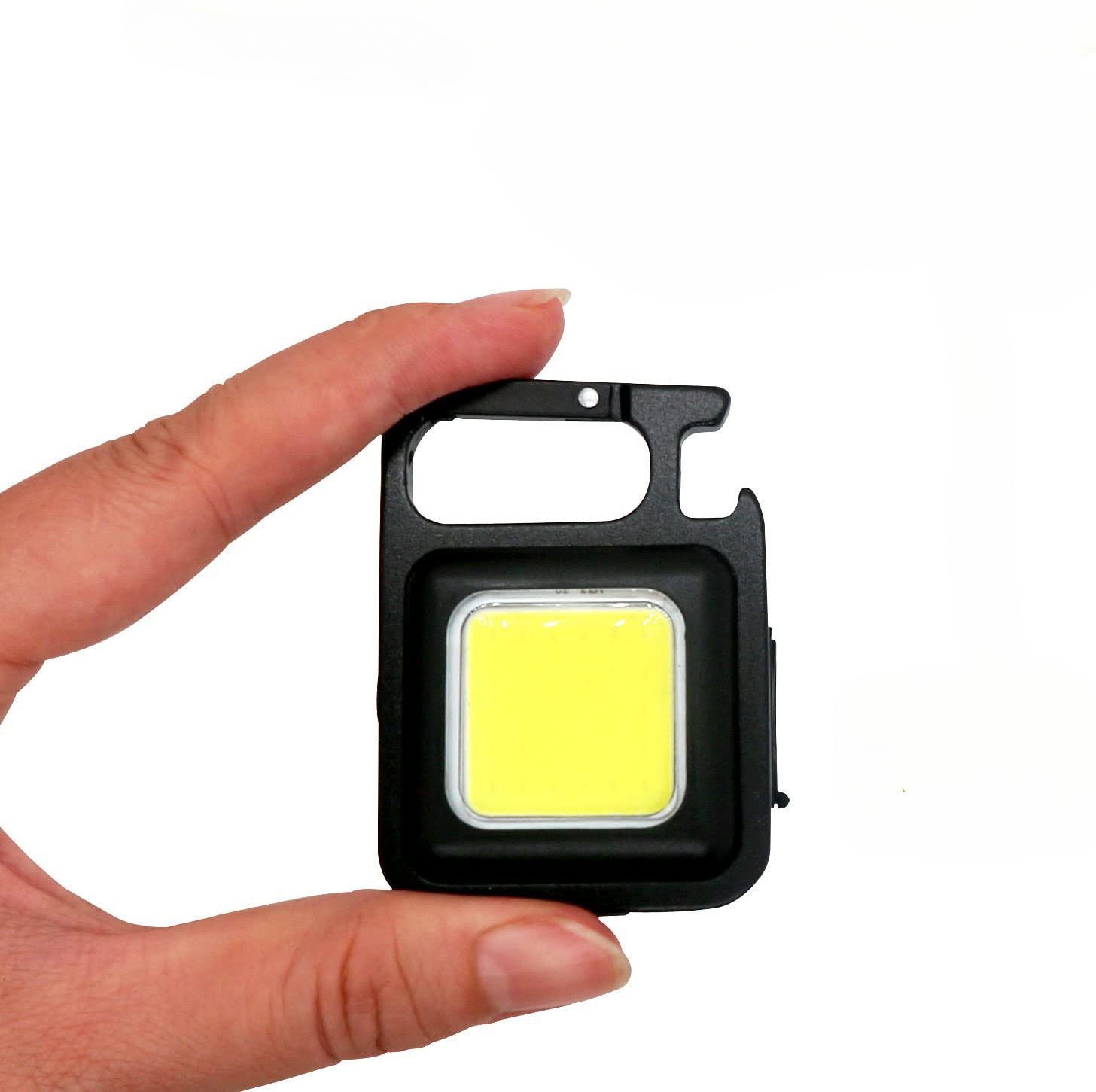 Compact Rechargeable COB Keychain Flashlight - Perfect for Camping & Repairs 2.5 hrs Torch Emergency Light-image-25