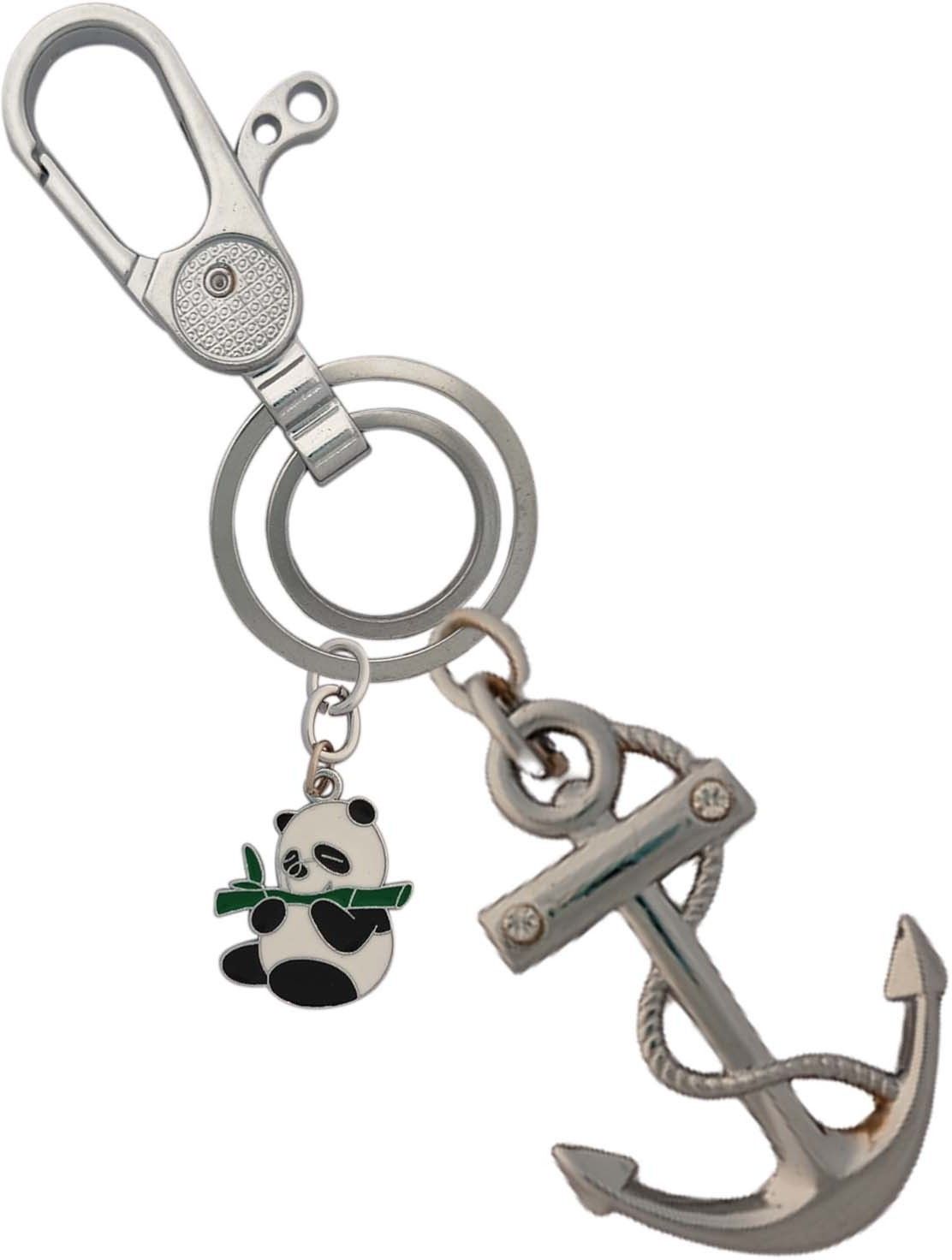 Beautiful & Attractive Anchor With Bamboo Panda Full Metal Locking Lock Carabiner-image-15