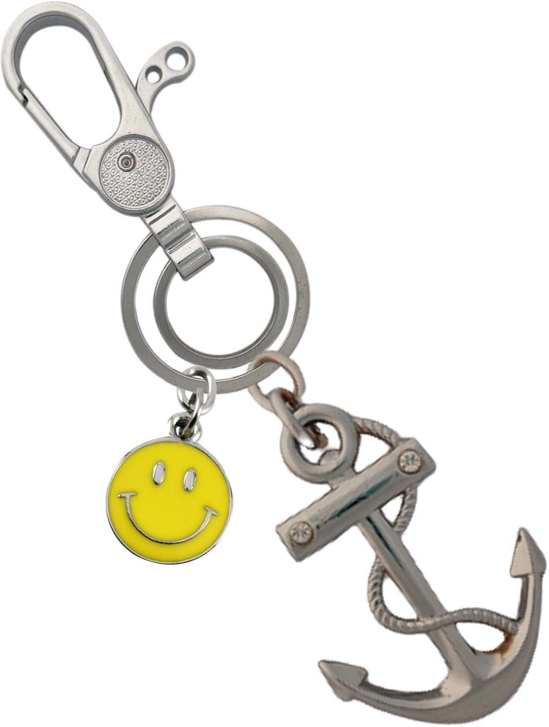 Beautiful Anchor With Smiley Full Metal Locking Lock Carabiner-image-21
