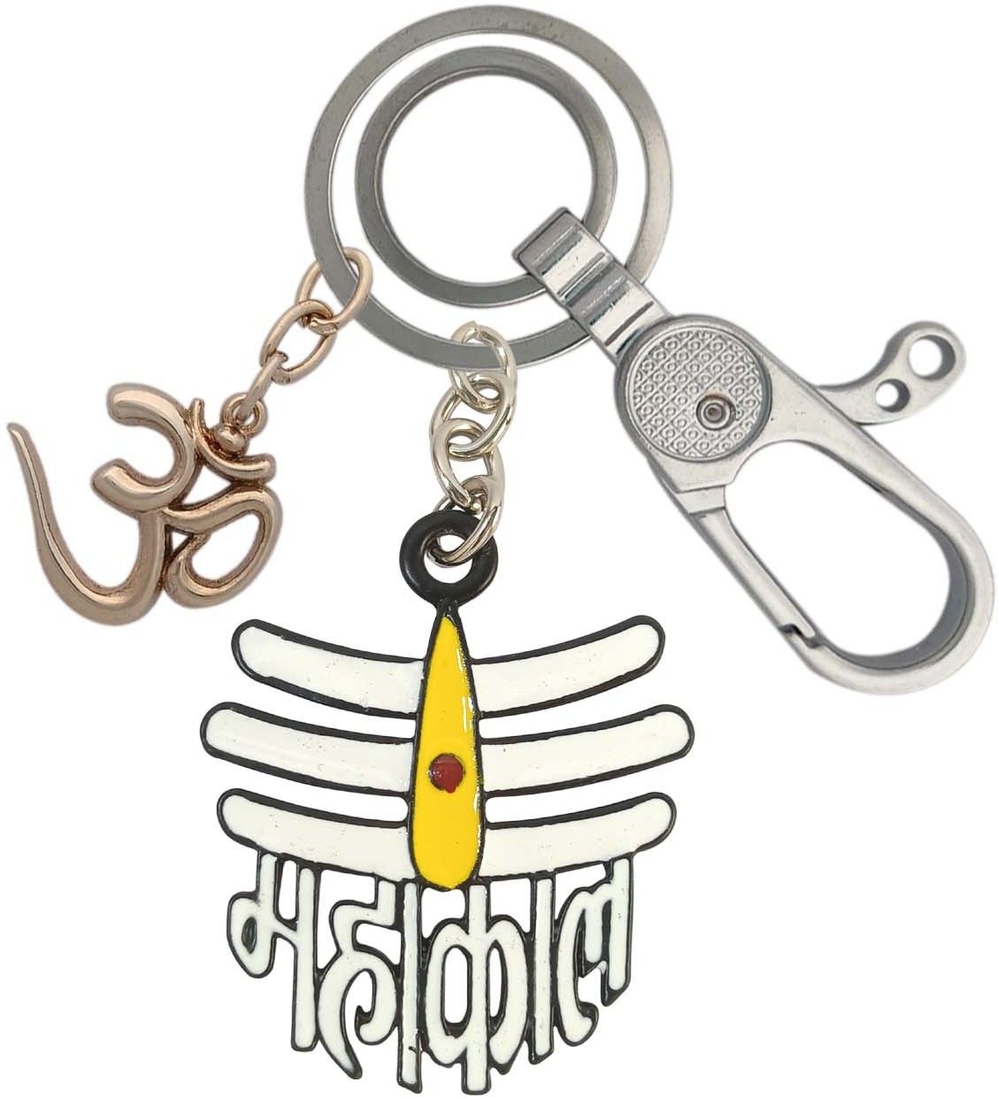shoky looks Lord Shiva Black and white Mahakal With Om Stylish Locking Lock Locking Carabiner-picture-40