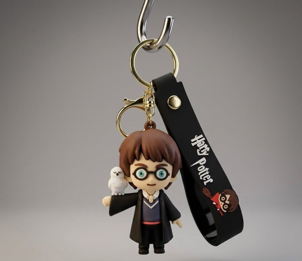 zevro Harry Potter Character Bag Charm Silicone Keychain Key Chain-picture-25