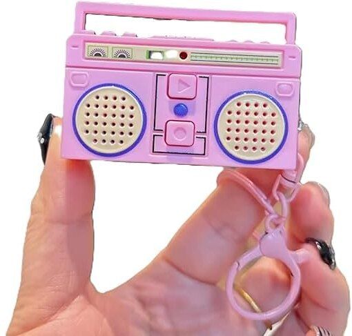 Retro Sound Voice Recorder Keychain – Mini Cassette Style Voice Message Recordr Key Chain-image-44