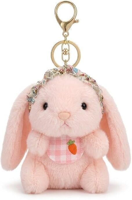 Cute Bear Keychain for Bags Plush Teddy Bear Keyring & Kitty Bag Charm for Girls Key Chain-image-38