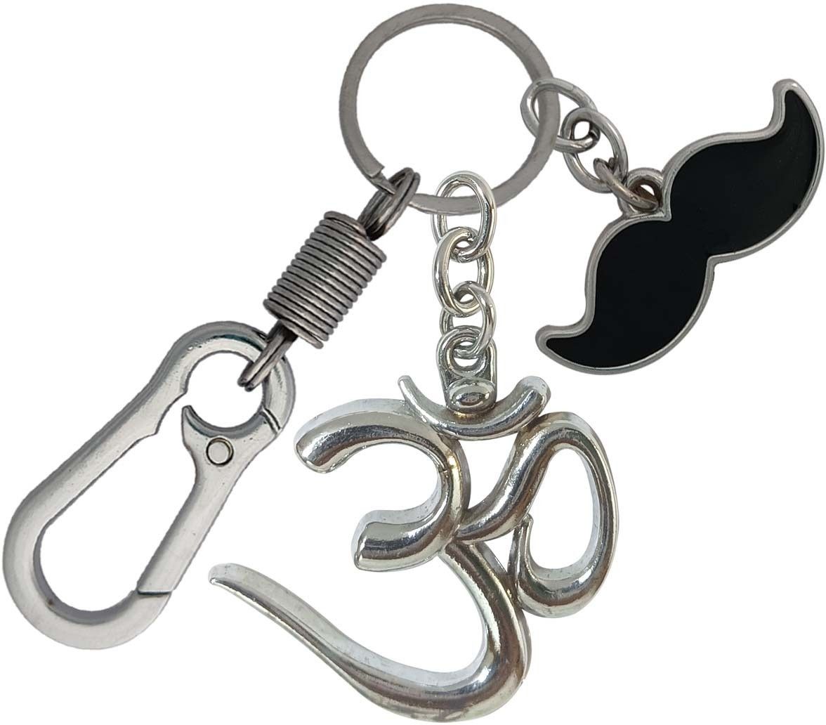 Perfact Finishing Metal Metallic OM Positive Vibe With Mustache Locking Lock Locking Carabiner-image-39
