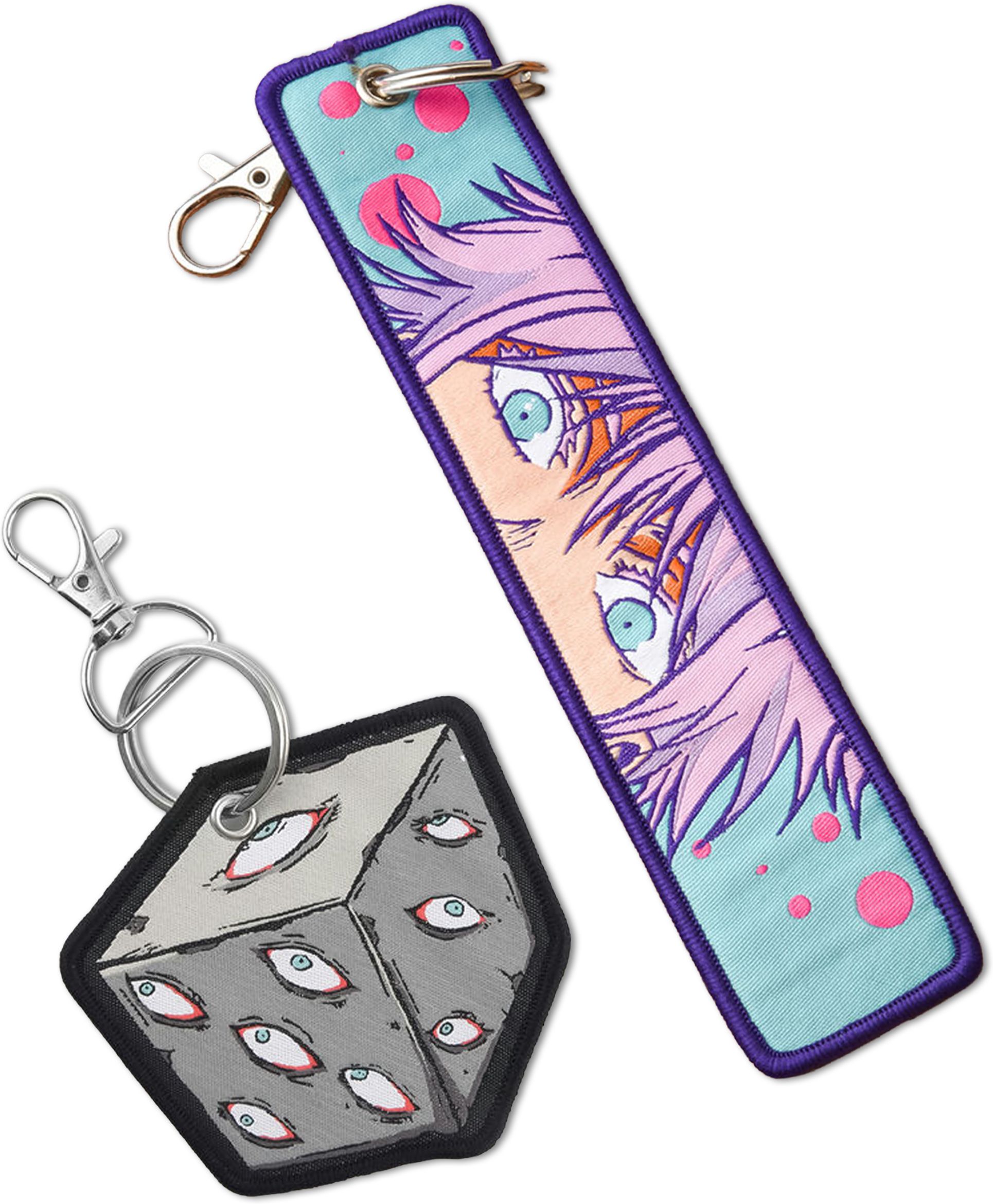Anime Woven Keyring, Six Eyes Sorcerer, Prison Realm Anime Keychain - Pack of 2 Key Chain-image-3