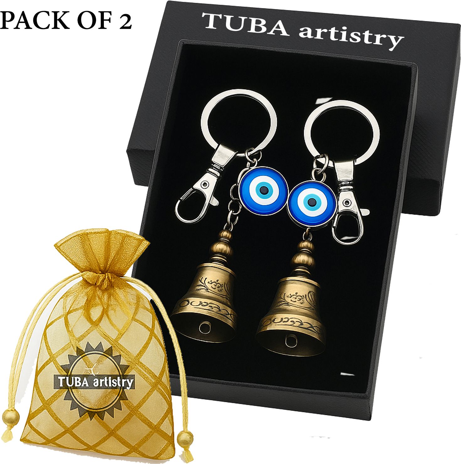 Guardian Bell Keychain for Bike Car Tibetan Bell Keychain Good Luck Charm Key Chain-image-46