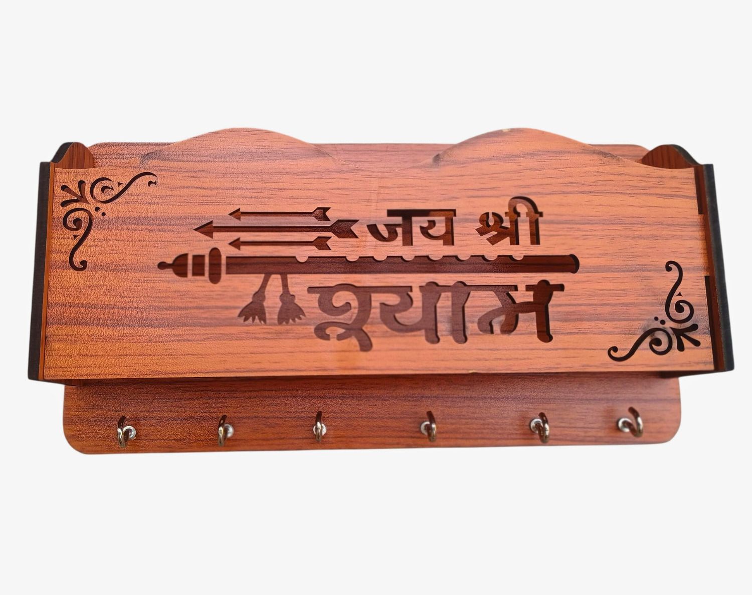freshfinds Big Size Wooden shri Shyam Keyholder Wood Key Holder-picture-22