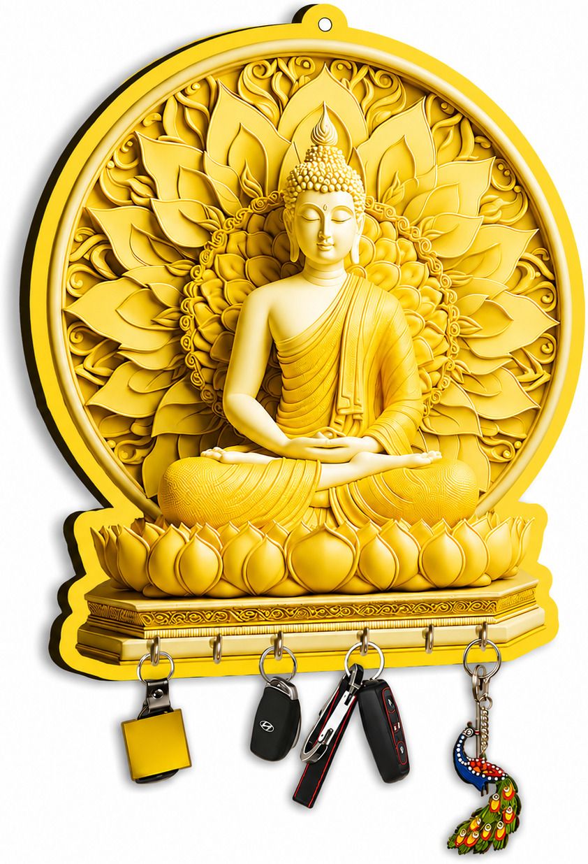 BAE Buddha Key holder for living room wall decor Key stand key hanger Home décor Wood Key Holder-image-42